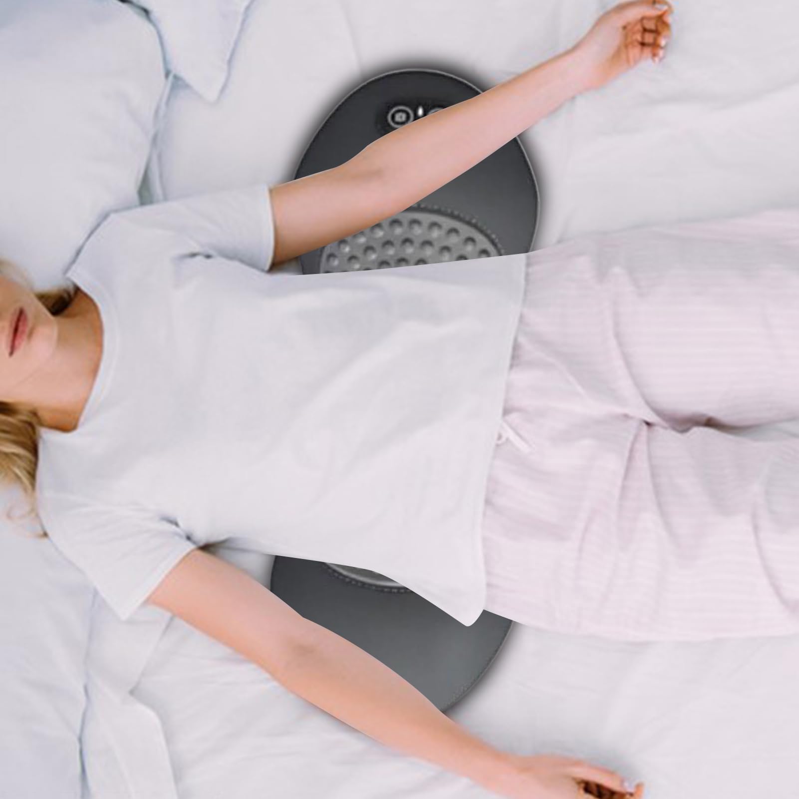 Almohada soporte cintura para dormir Masaje Relajante Vibratorio Con Calor | Almohadilla Térmica Portátil para Cintura para Silla, Coche, Sofá, Silla de ruedas, Viajes, Hogar, Oficina,