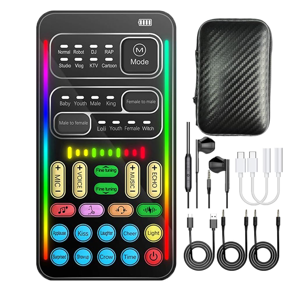 Amazon.com: I9 Voice Changer Sound Card Kit with Wired Headset for