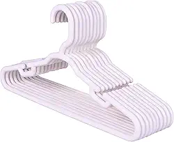 Kit Conjunto Cabide Infantil Reforçado Branco 8mm - 30 Unidades