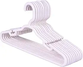 Kit Conjunto Cabide Infantil Reforçado Branco 8mm - 30 Unidades