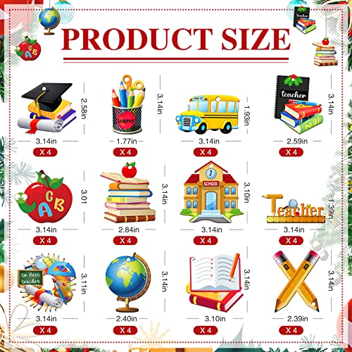 Teachers Appreciation Hanging Back To School Wooden Ornament Teacher Appreciation Decorations Gifts For School Party Decorations Supplies #TOP1