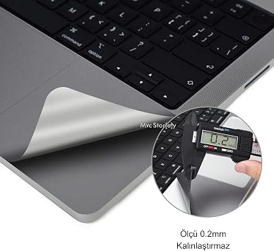 McStorey MacBook Pro 16.2 İnç Trackpad Koruyucu ve Palm Koruyucu A2485 A2780 A2991 A3403 A3186 A3428 A3429 Uyumlu M1 M2 M3 M4 M5 Pro Max Gri