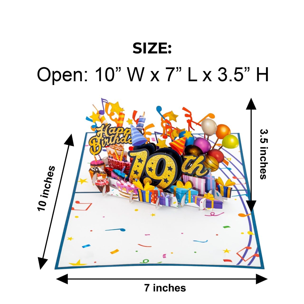 Amazon.com : iGifts And Cards Happy 19th Birthday Pop-Up 3D Card