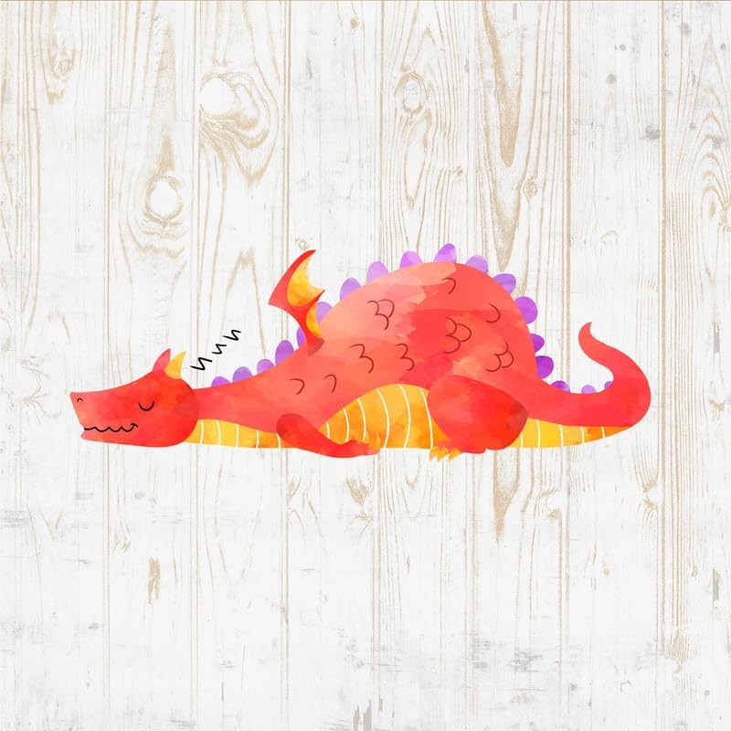 Calcomanías de dragones para despegar y pegar, calcomanías de vinilo para pared, lindo huevo de bebé que respira fuego, acuarela colorida, ventana