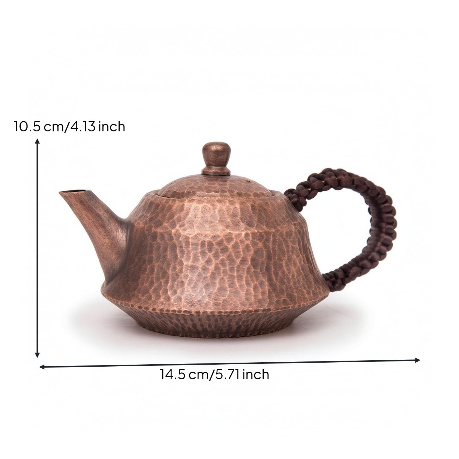 Tetera Cobre Pequeña Tetera con Mango Lateral Elegante para Aficionados Al Té, Array, color to 2, 300 Mililitros
