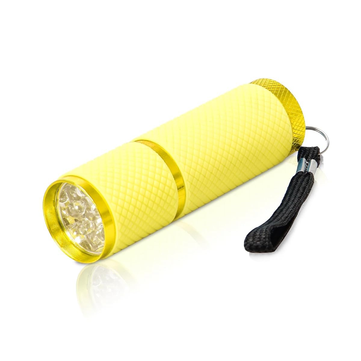 AHIER 9 LED Glow in The Dark Flashlights, Rubber Coated Small Flashlights with
