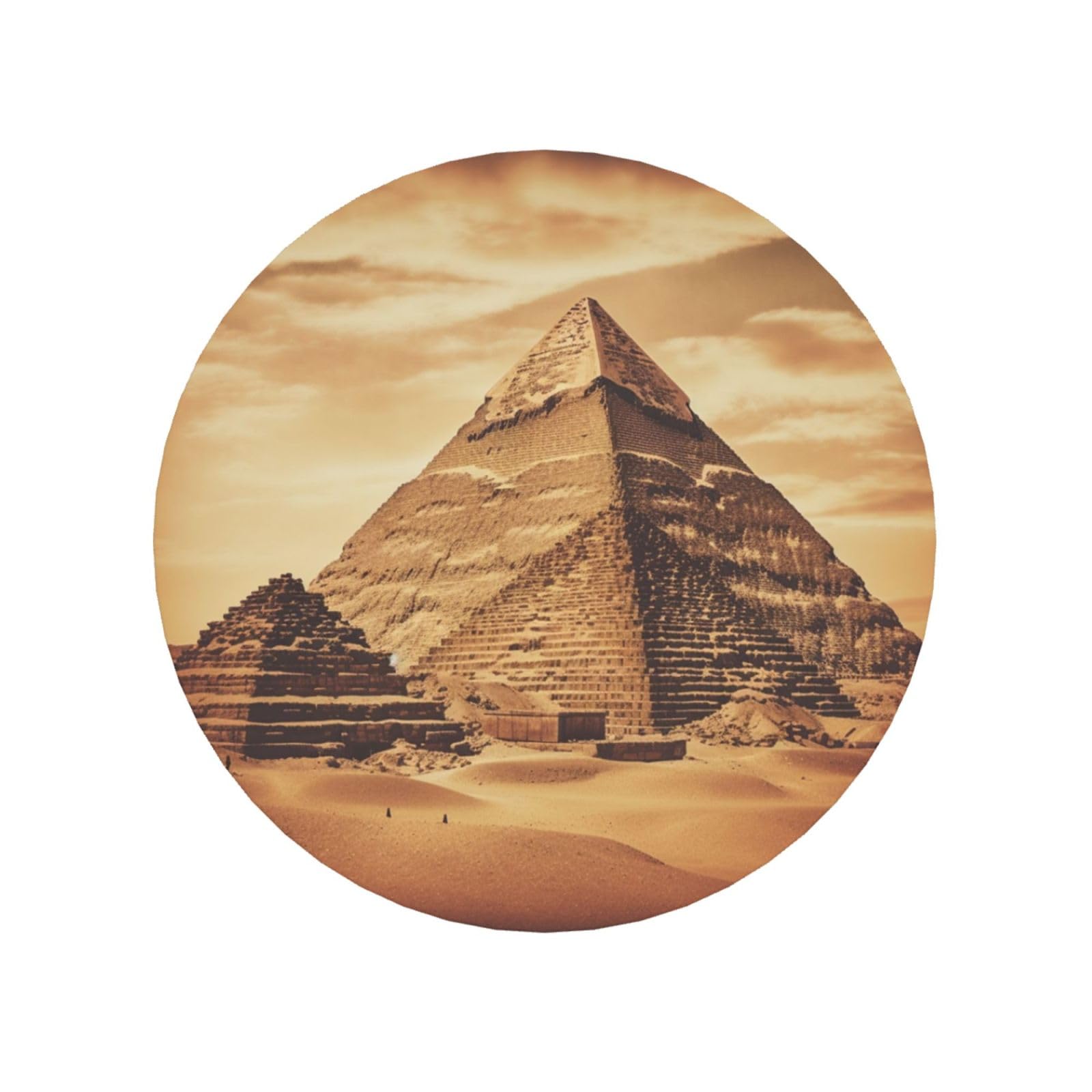 Fodpand Round Shape Vintage Great Egyptian Pyramid Fridge Magnets, Strong Small Refrigerator Magnets Decorative Magnets For Kitchen Fridge Office Locker - Funny Magnetic Stickers Birthday Gifts