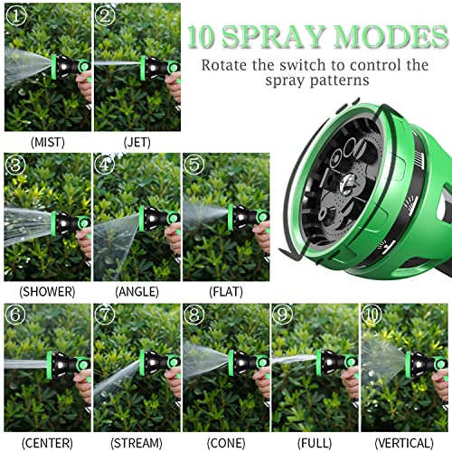 Garden Hose Nozzle - 10 Adjustable Patterns Metal High Pressure Hose Nozzle, Garden Hose Spray Nozzle With Thumb Control Design, Hose Sprayer For Garden & Lawns Watering, Cleaning, Pets & Car Washing #TOP2
