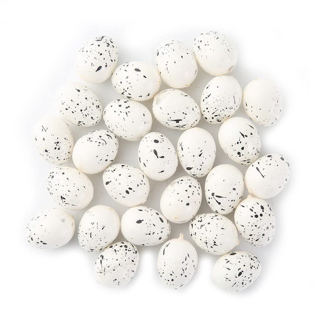 Mini Easter Eggs 30pcs Speckled Foam Easter Egg Artificial Bird Egg Realistic Bird Egg for Crafts Diy Home Garden Decor
