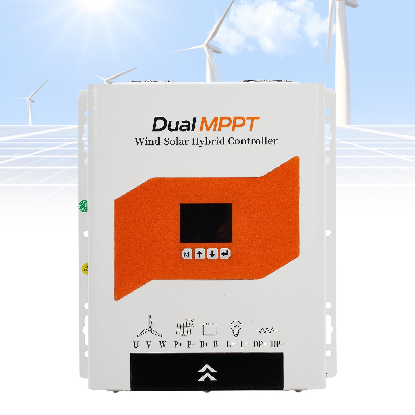 Podwójny regulator ładowania wiatru słonecznego 5000 W, 12 V/24 V/48 V, hybrydowy regulator z zewnętrznym obciążeniem zrzutowym