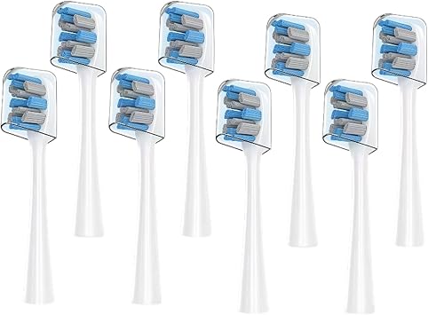 Replacement Toothbrush Head.Compatible for Usmile Y4 Y10 Y1S Y20 Y10PRO Y20PRO Electric ToothbrushGray 8PCS