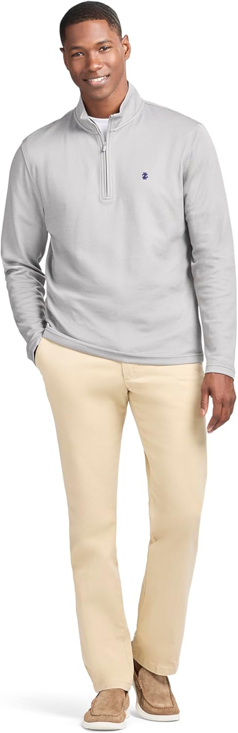 Izod Men's Performance Comfort Quarter Zip Long Sleeve Shirt