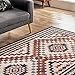 nuLOOM Leighton Machine Washable Southwestern Medallion Ultra Thin Area Rug, 6x9, Beige