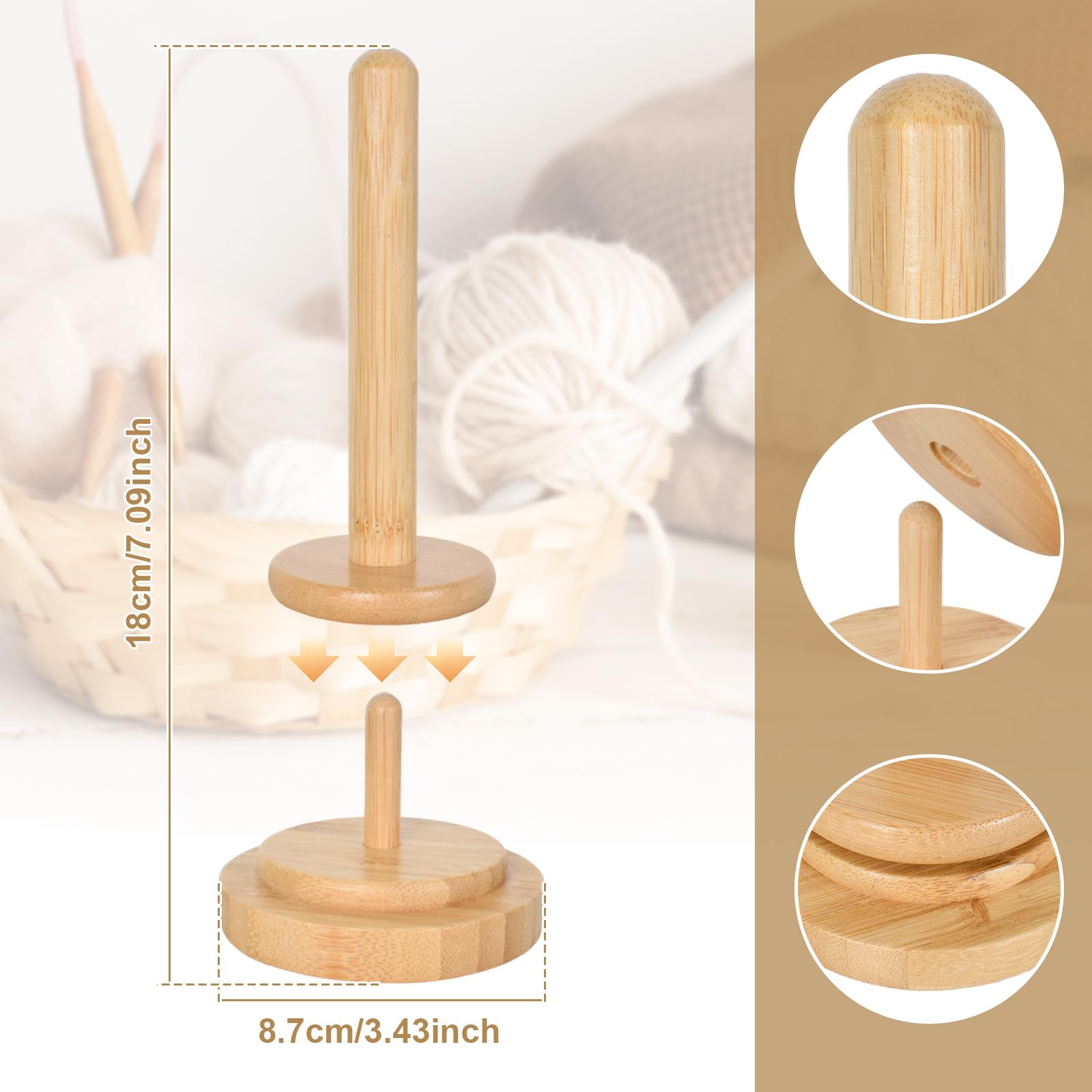 Porte Fil En Bois, Dérouleur De Laine, Support De Boule De Laine