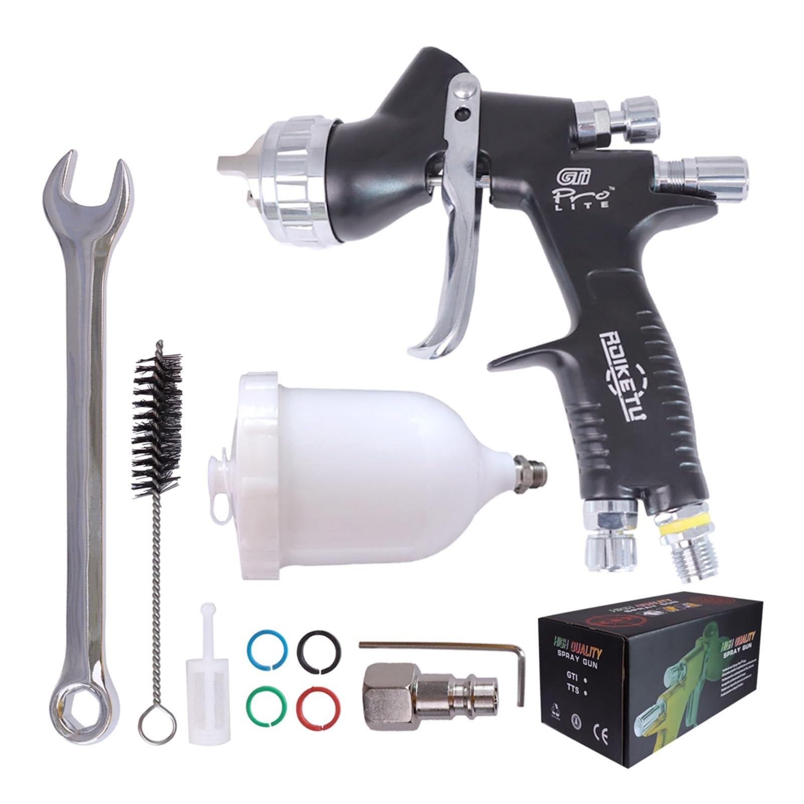 Pistolet de pulvérisation gti pro te20 à haute atomisation pour peinture