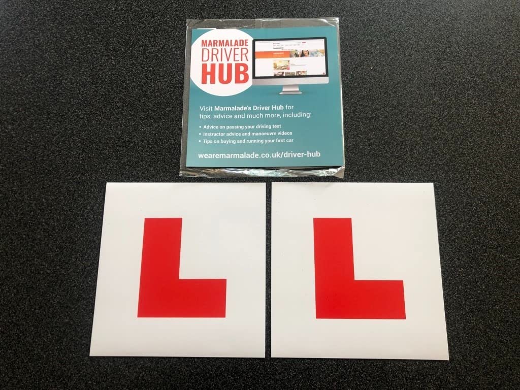 Marmalade Insurance Extra Thick 2Pack of Car L Plates, Strong