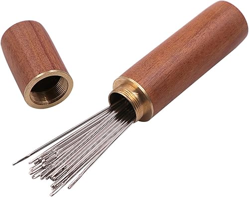 Miniatura 4 de Agujas de coser a mano autoenhebrables - Aguja autoroscante 24 agujas de coser de hilo fácil con estuche de aguja de madera soporte de aguja roscado