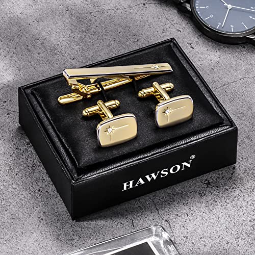 HAWSON 1.5/2inch Tie Clip for Men, Novelty Tie Clip for Men and Boys, Cufflinks and Tie Clip Set for Men2