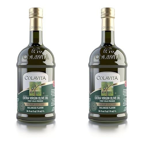 Colavita Aceite de oliva virgen extra de selección premium, 34 onzas líquidas, botella individual (paquete de 2)