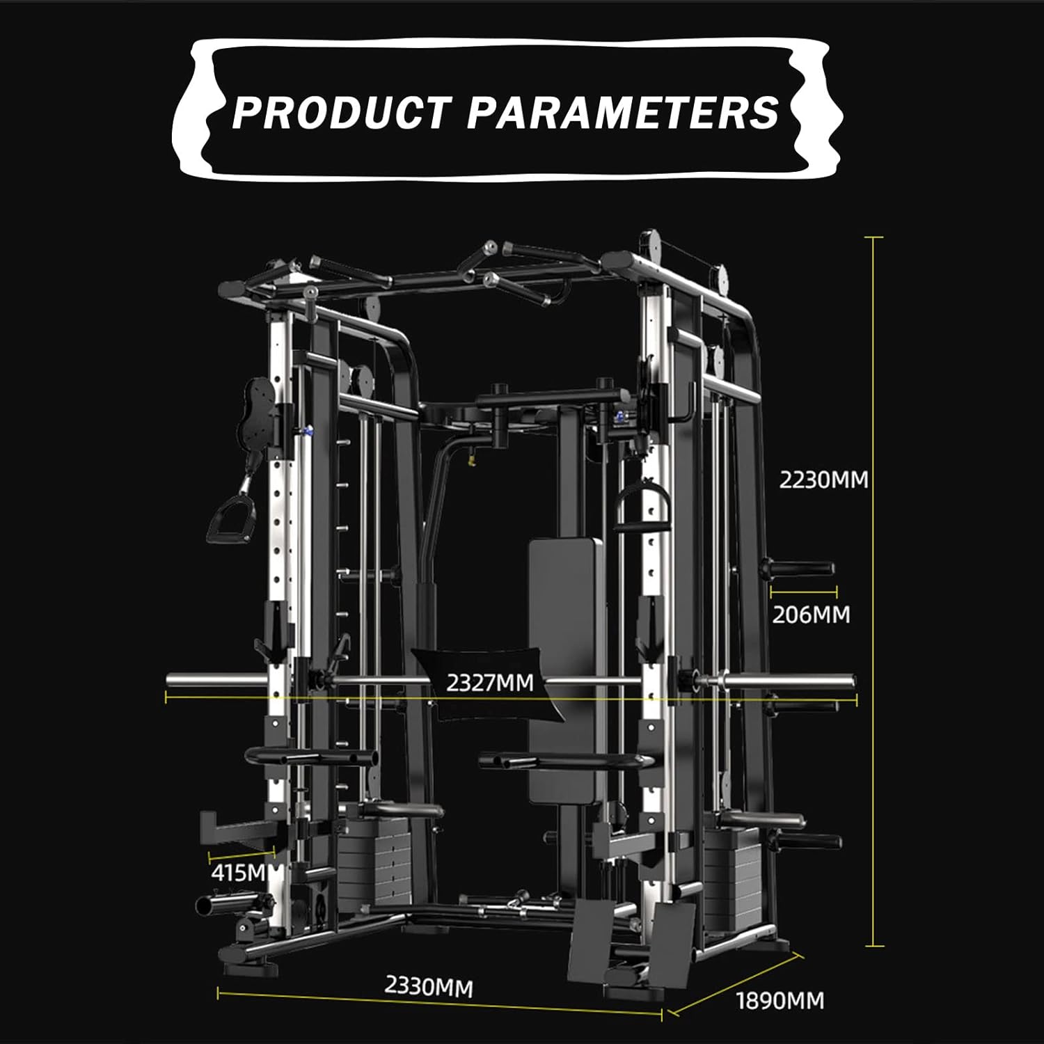 Machine Comprehensive Trainer Multi-Function Gantry Bench Press Squat Rack Home Commercial
