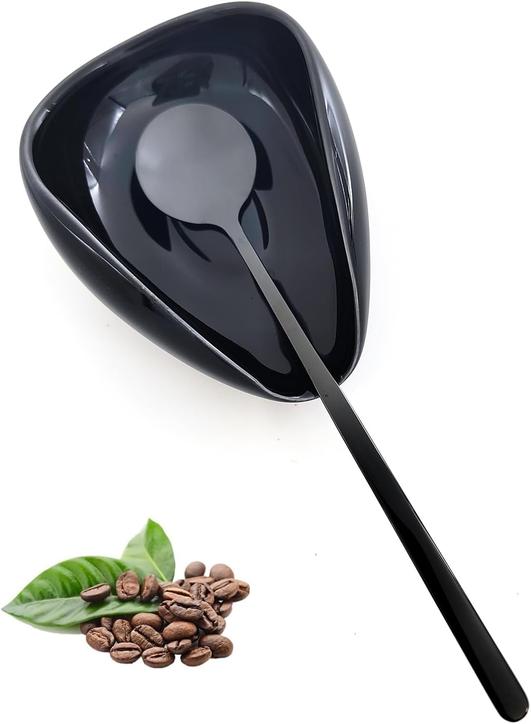 Ture Small Mini Ceramic Spoon Rest: Coffee Teaspoon & Bar Spoon Holder Kit, Black & Black (sic) - Coffee Bar Accessories