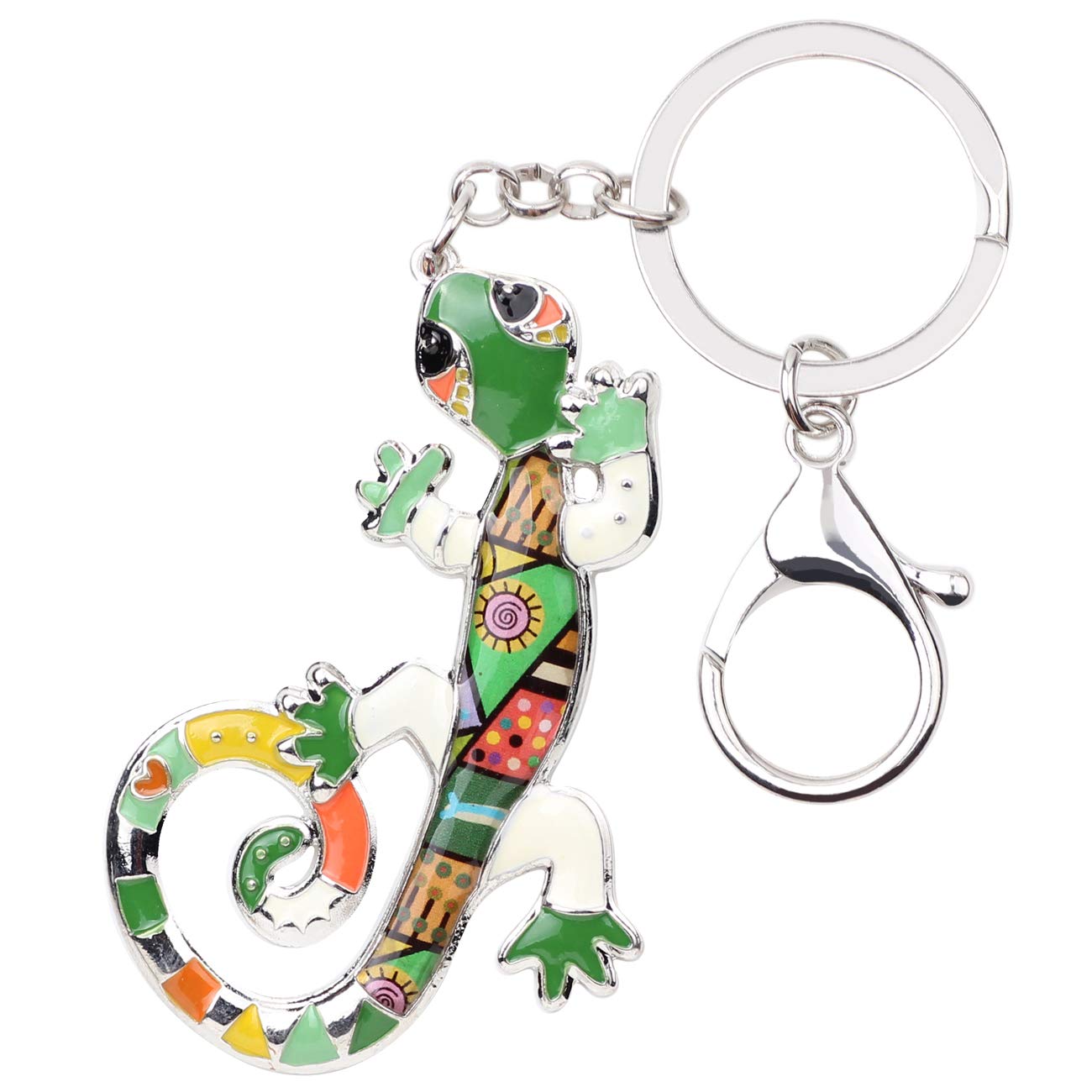 Amazon.co.jp: DOWAY エナメル キュート トカゲ ヤモリ キーチェーン