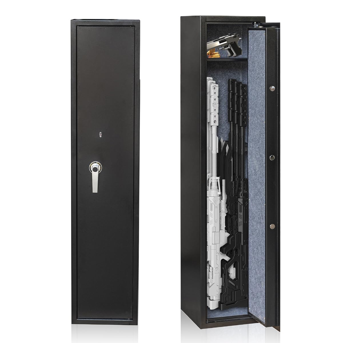Snapklik.com : Xhlokk Rifle Gun Safes For Home, Quick Access 5-6 Gun ...