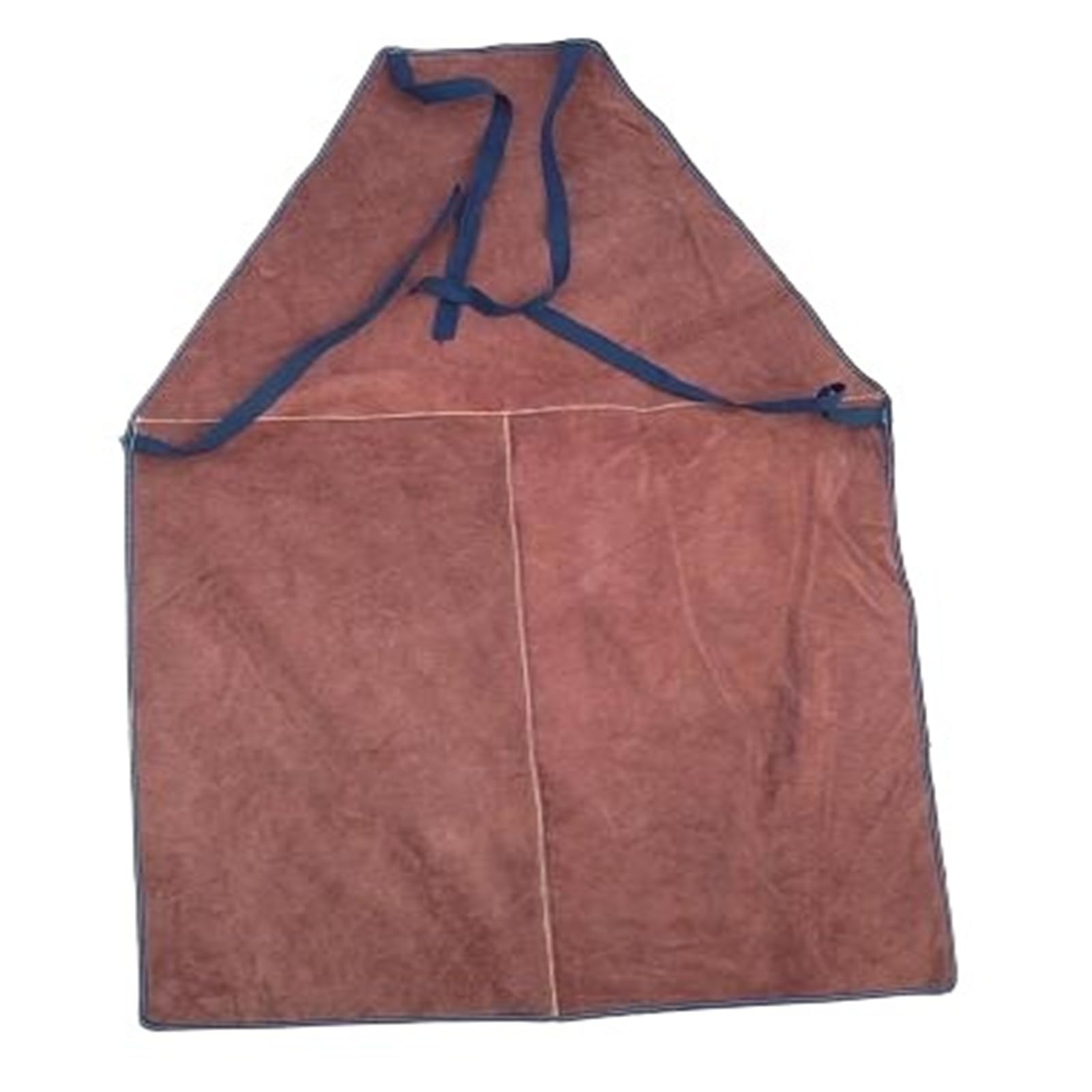Edede Brown Welding Apron, Cow Suede Leather Welding Apron Safety Bib Heat Resistant Fireproof Labor Protective Clothing(Brown)