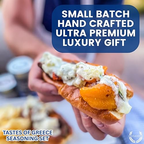 Miniatura 7 de Set de regalo de condimentos griegos | Sabores de Grecia | Mezcla de especias artesanales paquete de seis | Sin OGM, totalmente natural | Sin MSG,