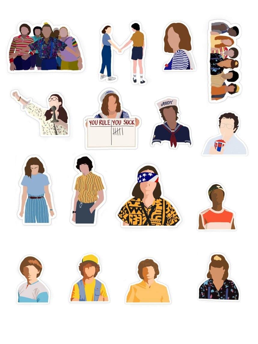 Strangers Thing Netflix Series Stickers Part 2- Pack of 16 (Vinyl Stickers, Multipurpose use for Laptop/Mobile/Bike/Luggage/Bottle/Guitar/Journal), 2.5 x 2.5 inches, Multicolor (B0BXJ9WSWB) Amazon Price History, Amazon Price Tracker