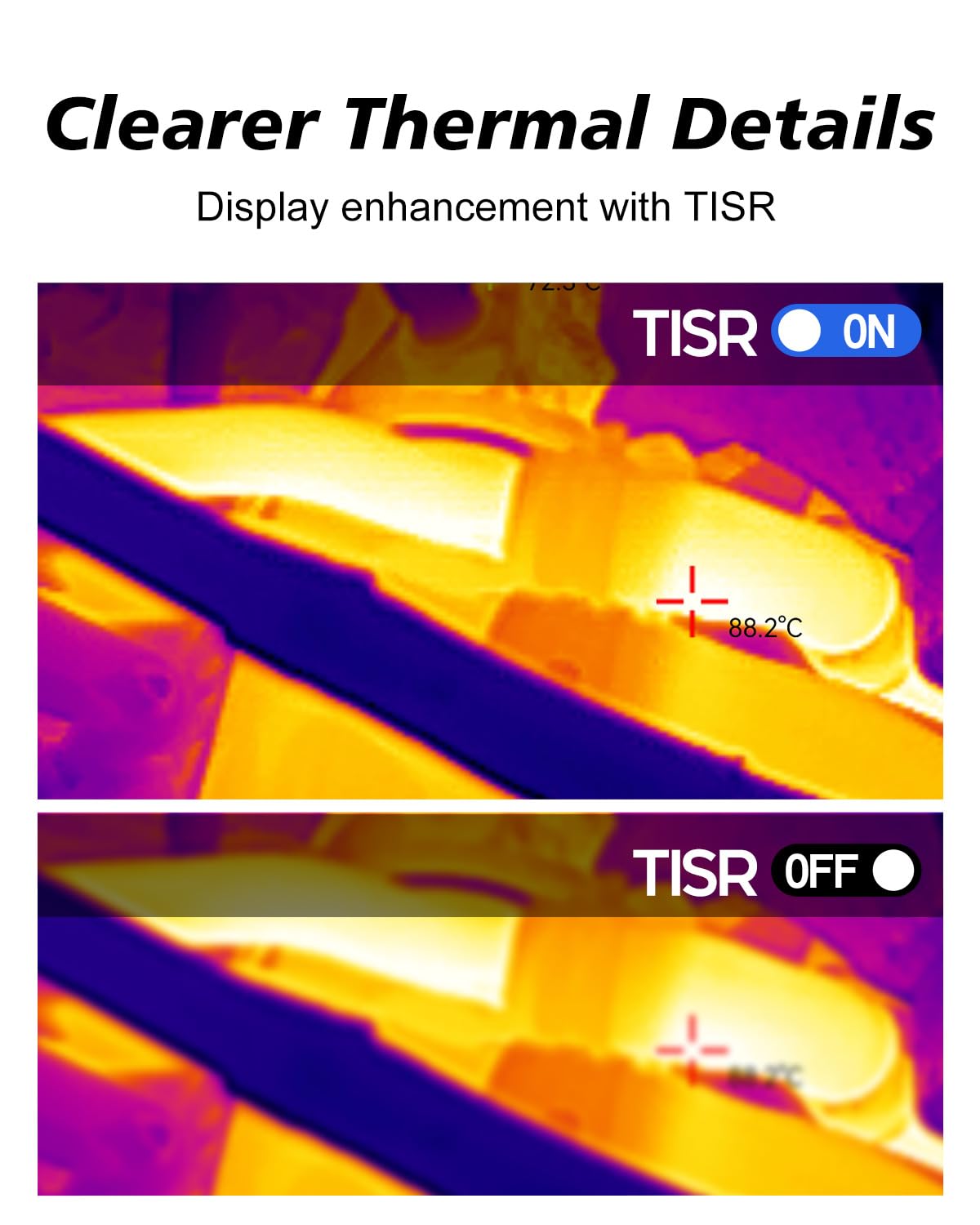 Handheld Thermal Imaging Camera, 25Hz Fast Refresh, TISR 240×240 Enhanced Display, -4°F to 1022°F, Temp Alarm, IP54 for Home & Industrial Use