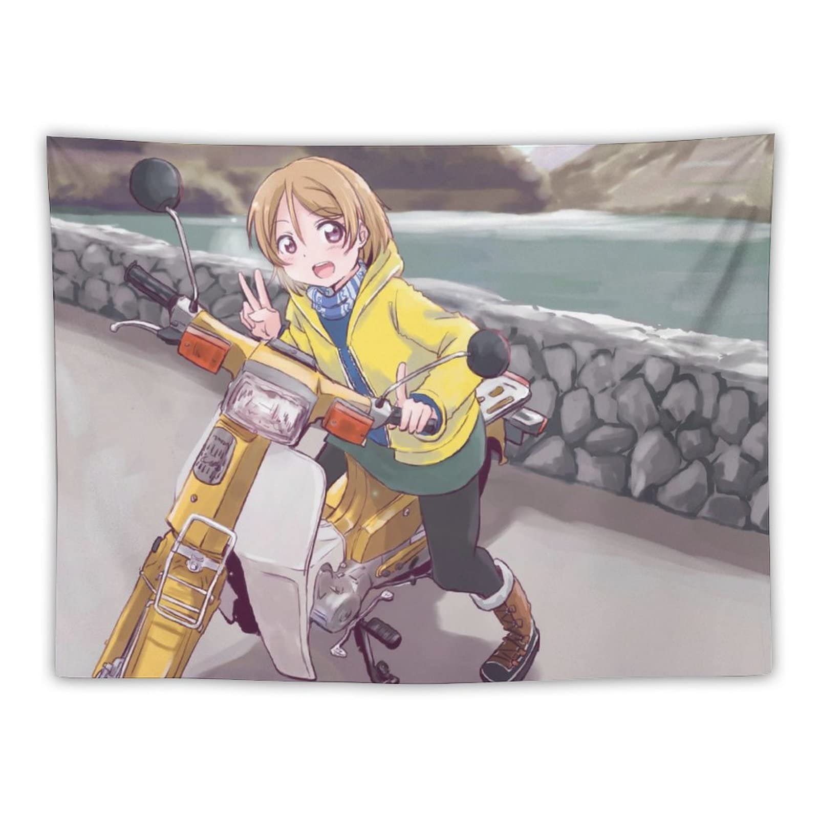 Amazon.co.jp: タペストリー 可愛い アニメ柄 スーパーカブ バイク 