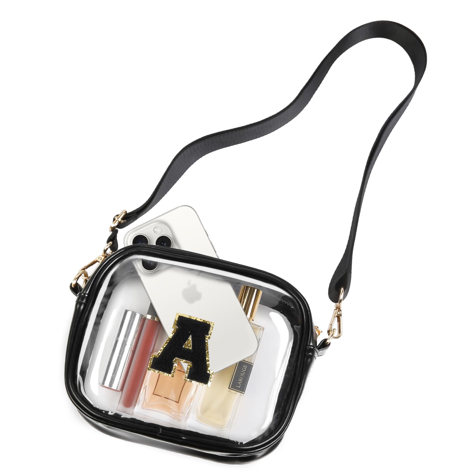 TEBIEKOY Clear Purses for Women - Crossbody Small Bag, Stadium Approved, Sport Concerts