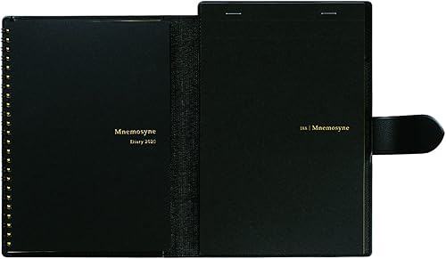 Miniatura 3 de Maruman MNEMOSYNE - Agenda mensual 2022 MND283-22 + bloc de notas N188A (0.197 in al cuadrado) con una cubierta de PVC negra elegante y duradera, 1