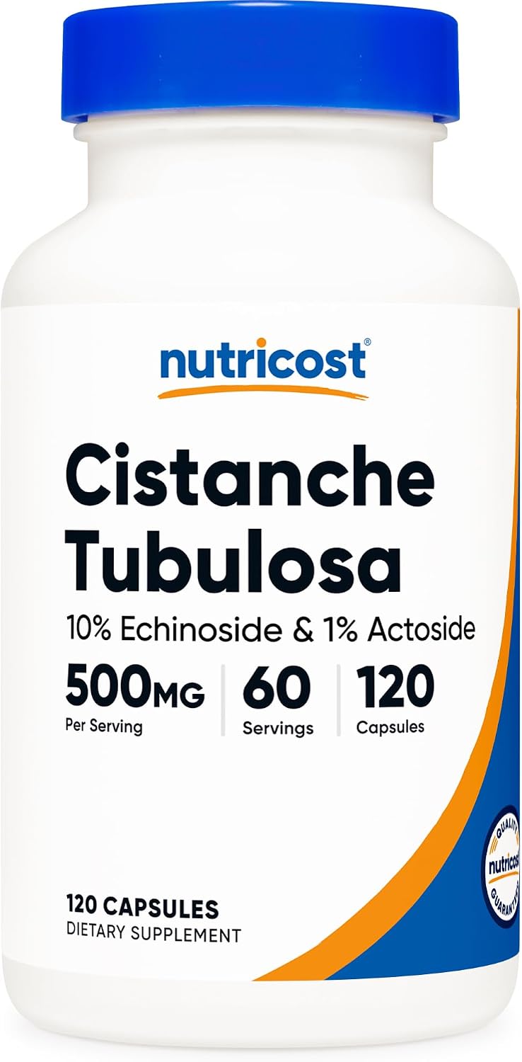 Nutricost Cistanche Tubulosa 500mg Per Serving, 120 Capsules - Vegan, GMO-Free, 60 Servings