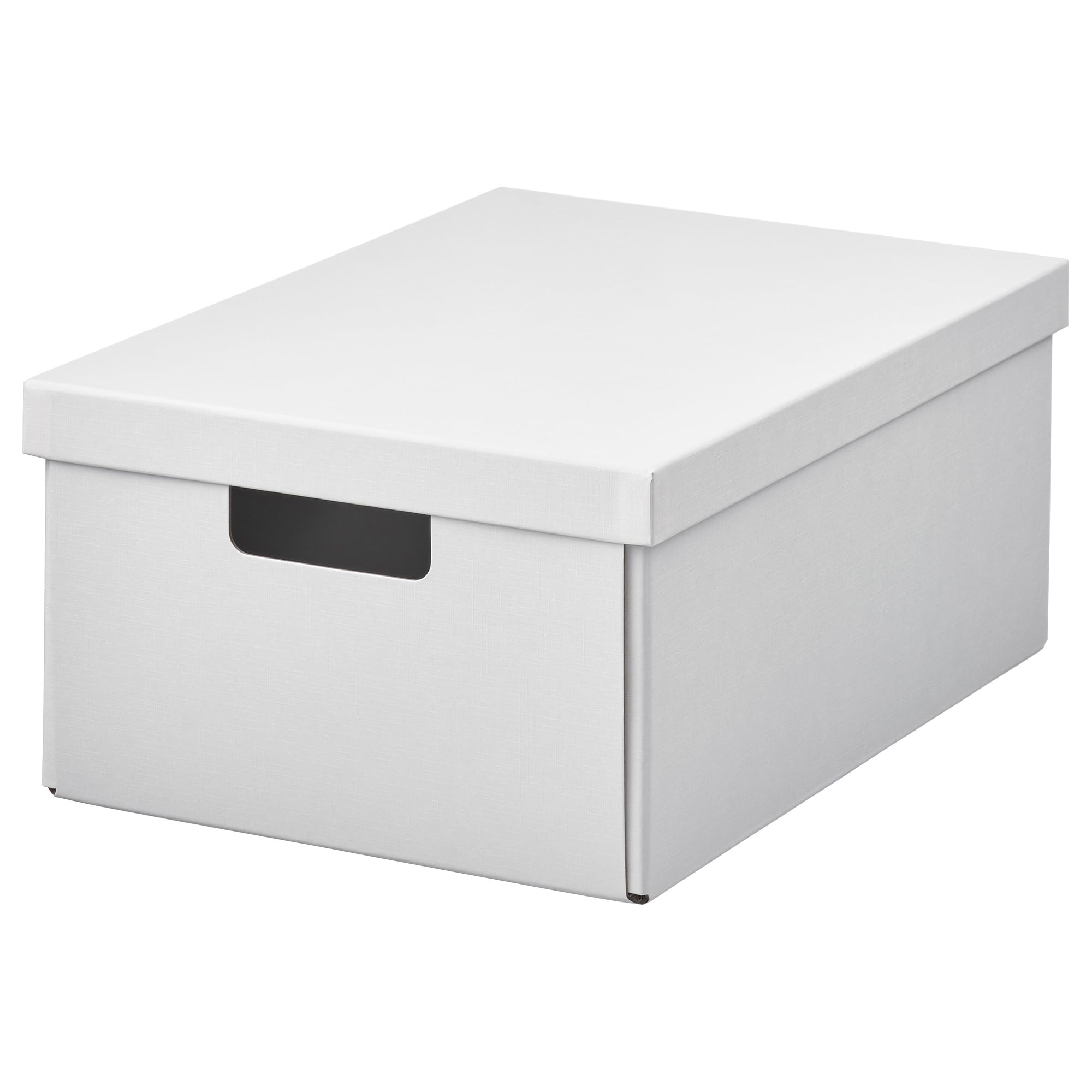 Boîte de rangement avec couvercle FJÄDERHARV blanc 25x35x16 cm boîte plastique étagère