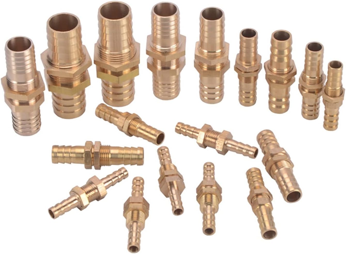 Garden Hose Fitting Connector,Barb Pipe Fitting Connector For 6mm 8mm 10mm 12mm 14mm 16mm 19mm Hose Brass Skewers Pagoda Quick Connector Water Tube Fittings, Long Service Life (Color : 8mm) (Color :