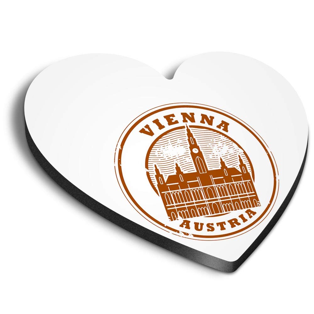 Destination Vinyl Ltd Multicolor 1 X Heart Mdf Magnets - Vienna Austria 4228