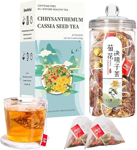 Chrysanthemum Cassia Seed Bardana Root Goji Berry Honeysuckle Osmanthus Té Orgánico, 100% Natural Health Tea Bag, Eye Brighten Hever Cleanse Tea
