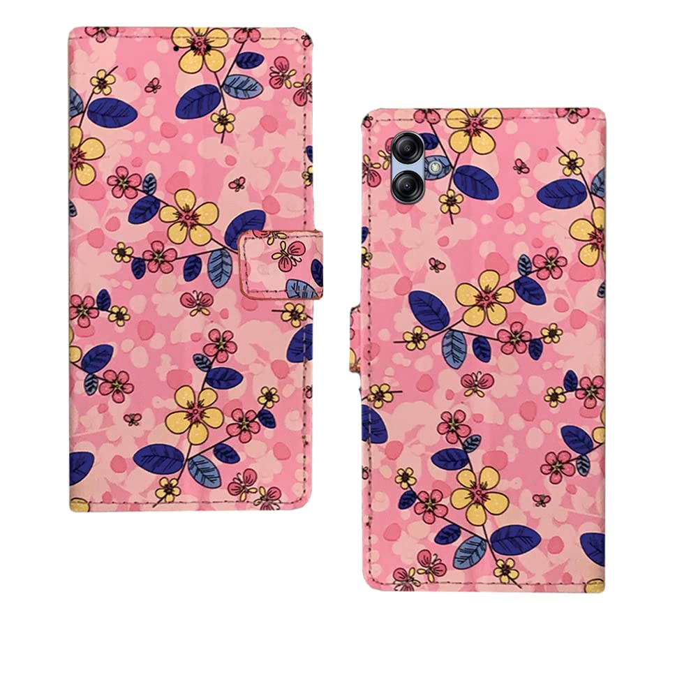 Pinaaki Enterprises Samsung Galaxy A04E Flip Case | Premium Leather Finish Flip Cover |Designer Printed Flip Cover for Samsung Galaxy A04E - Pink Flowers (B0BT262Q1W) Amazon Price History, Amazon Price Tracker