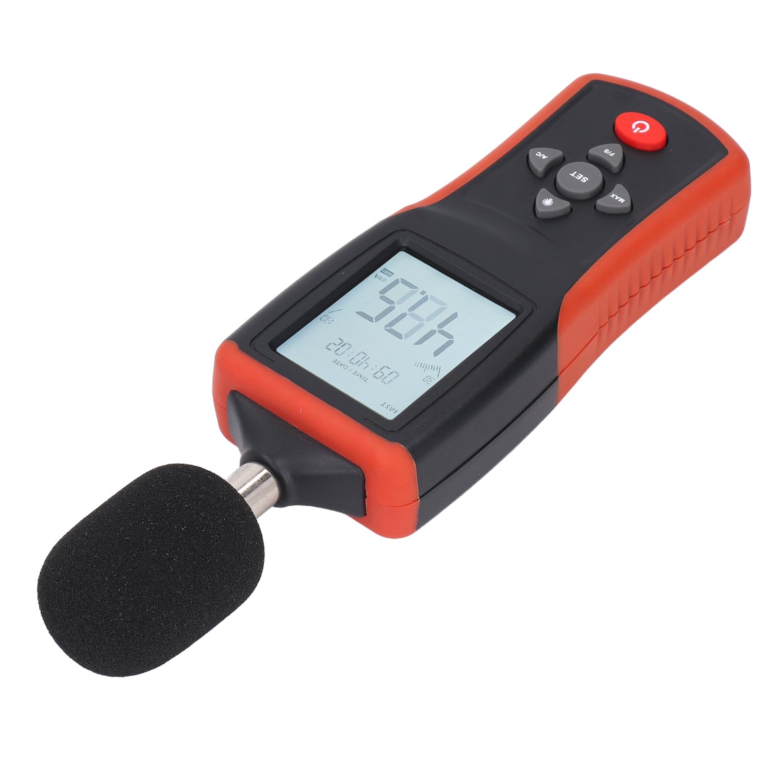 Medidor de Decibeles con pantalla LCD retroiluminada con sonómetro, probador SPL portátil para uso doméstico y de fábrica, de 30 a 130 dB