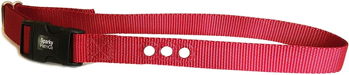 Grain Valley 1" Replacement Strap, Color: Red. Sold Per Each. Fits Most PetSafe Bark Collars and Many Containment Collars. (No-Bark Collars / Accessories)