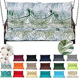 DHIJUPNG 3 Person Swing Cushions Replacement, Porch Swing Cushions with Backrest Waterproof Bench Pa
