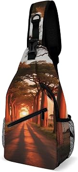 Messenger Backpack Baobab Avenue Printed Shoulder Bag Suitable for Mountaineering Running Fitness Shopping And Cycling