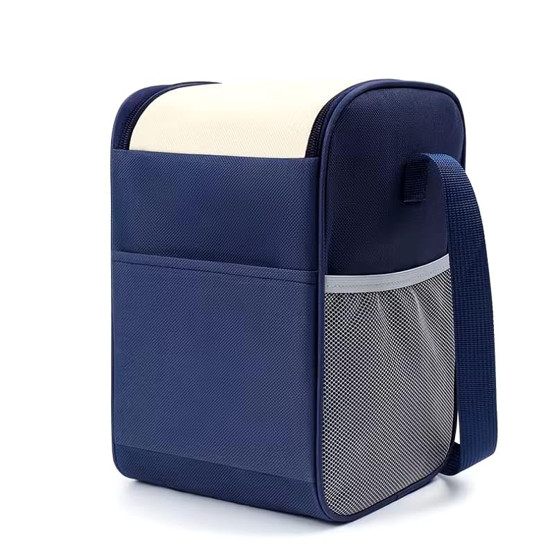 WALSON Insulated Travel Lunch/Tiffin/Storage Bag for Women and Men Office, Collage and School 6 L Waterproof Lunch Bag (Blue)-image-3