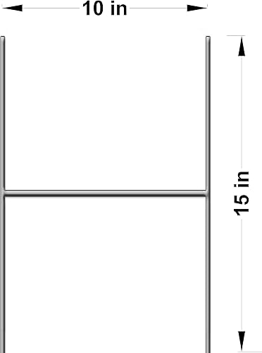Miniatura 2 de 50 letreros de 10 x 15 pulgadas, calibre 9, alambre galvanizado con marco en H, soporte de 15 pulgadas de alto y 10 pulgadas de ancho, con letreros