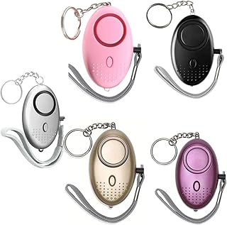 Personal Alarms For Women, Police Approved 140DB LOUD Security Alarms Keychain with LED Light, Self Defence Panic Rape Attack Safety Sound Kit for Women, Girl Elderly, Student, Night Walker (Pink)