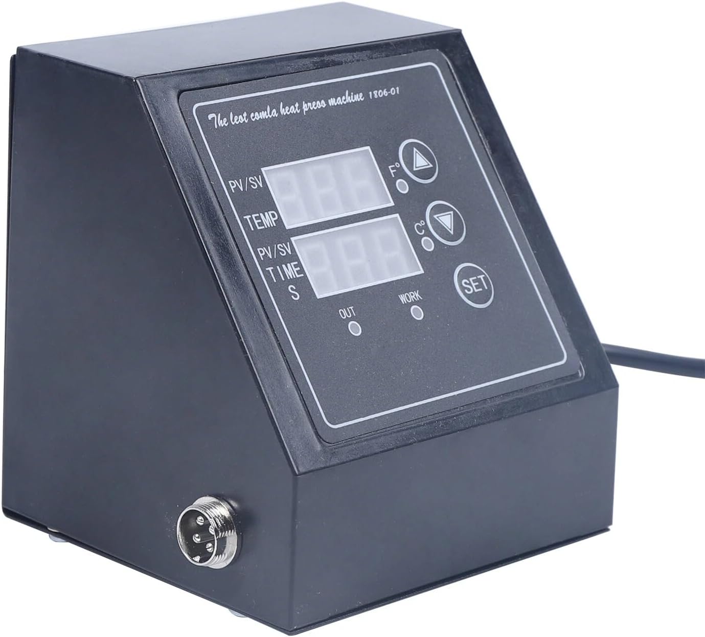 Heat Press Machine Control Box, Digital Timer Temperature Controller for T Shirt Mug Cap, 1400W 110V Replace Unit with LED Display, K Type Heating Couple, 33.8-392°F 0-999S, 5.51x5.31x6.5in