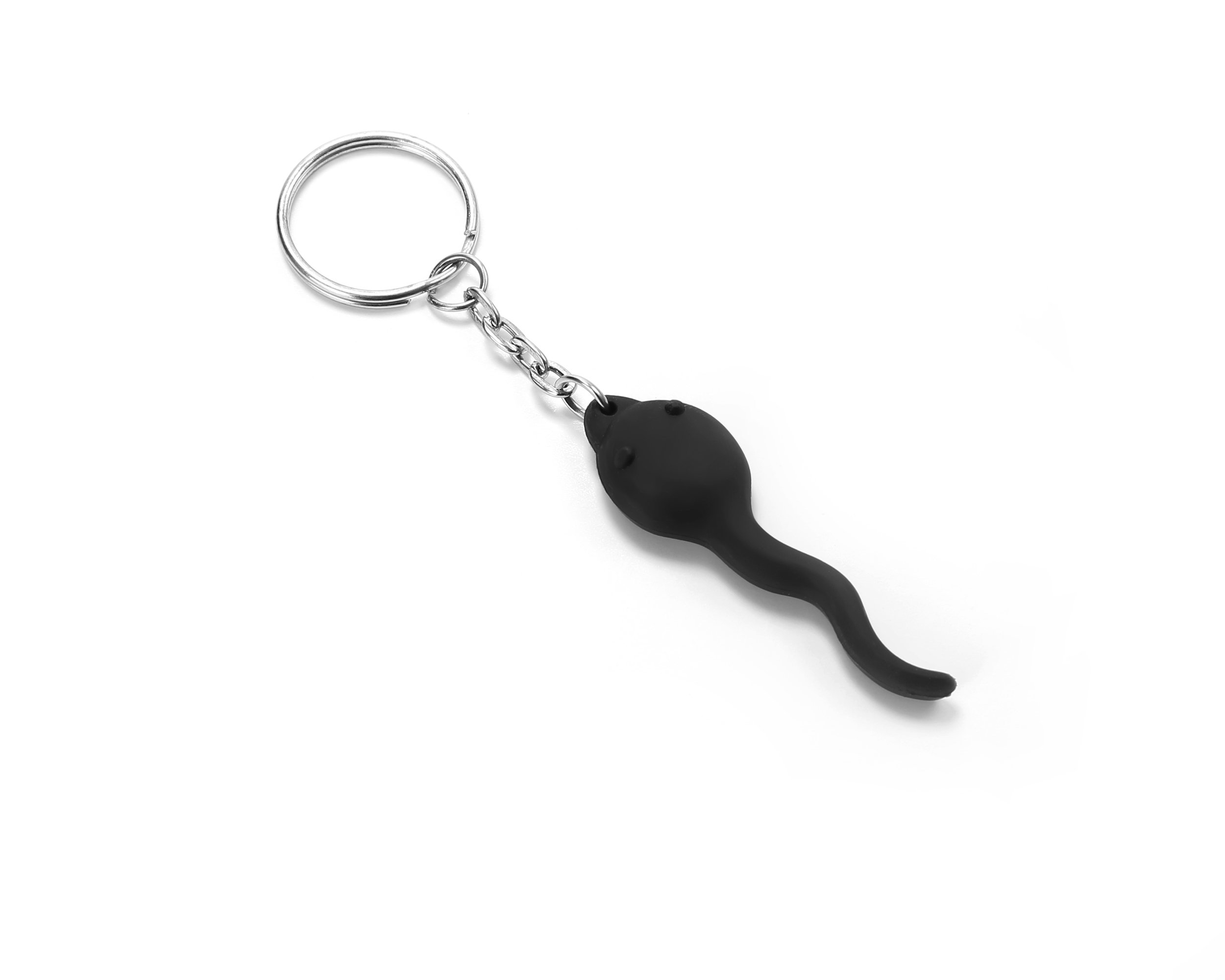 We Show Pride Sperm Shaped Keychain Black
