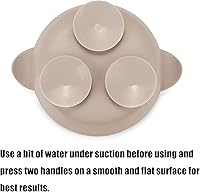 Vista 5 de PandaEar Paquete de 3 Tazones de Silicona con Succión para Bebés y 3 Cucharas de Alimentación para Bebés Cuencos Antideslizantes que se Mantienen